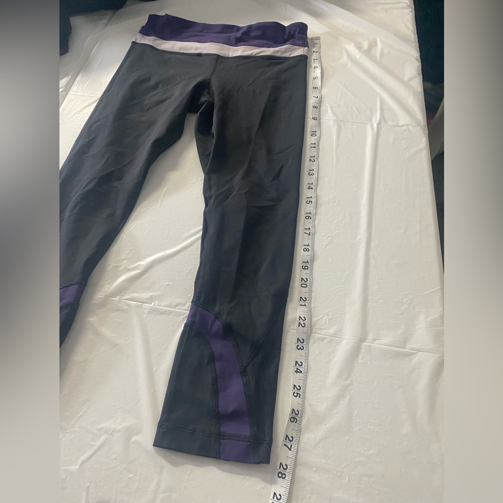 lululemon athletica run inspire crop II  deep coal and Concord grape - Picture 6 of 7